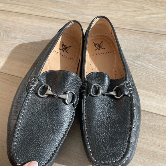 Oxford Black Textured Men\'s Loafers